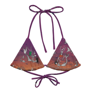 Killer Mermaids - All-over print recycled string bikini top