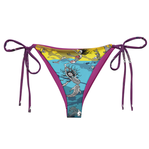 Killer Mermaids - All-over print recycled string bikini bottom